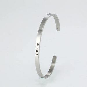 Personalized Stainless Steel Cuff Bracelet for Women