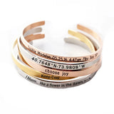Personalized Stainless Steel Cuff Bracelet for Women