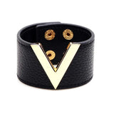 Leather Cuff Bracelet Women Punk Style Soft Jewelry