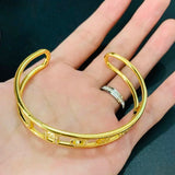 Custom Name Bracelet with Crystal Bar, Personalized Zircon Bangle
