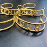 Custom Name Bracelet with Crystal Bar, Personalized Zircon Bangle