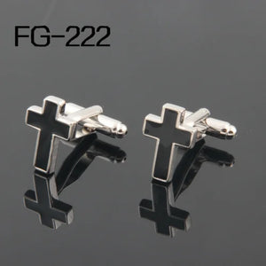 High Cufflinks For Men - Cross Design
