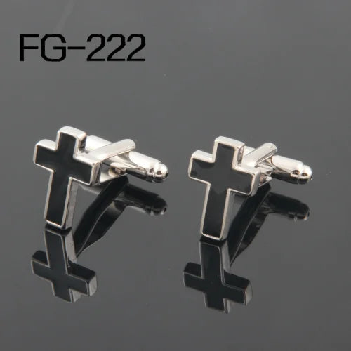 High Cufflinks For Men - Cross Design