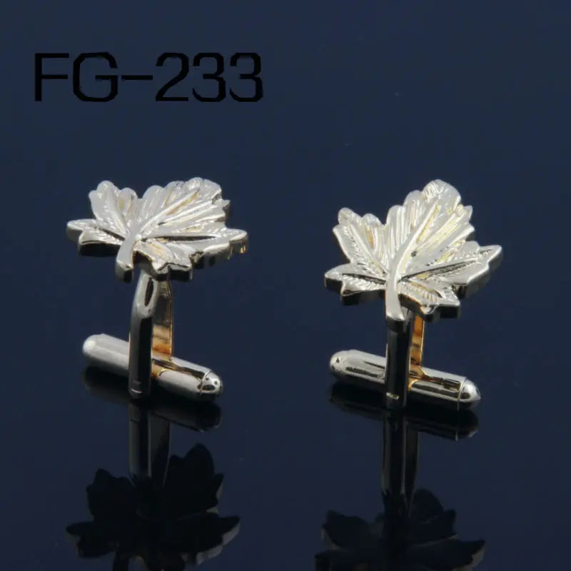 High Quality Leaf Design Cufflinks for Men