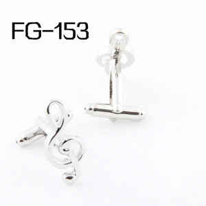 High Cufflinks For Men Treble Clef Design