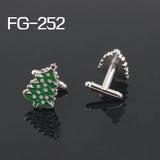 High Quality Christmas Tree Cufflinks For Men