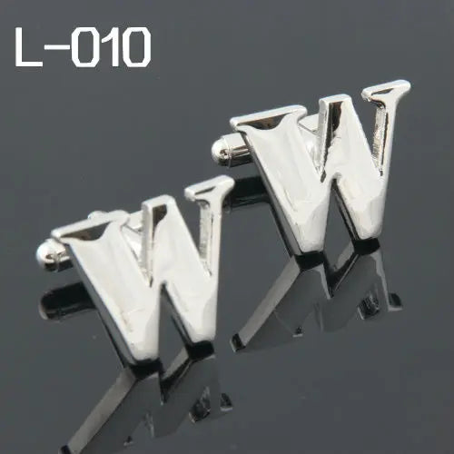 High Cufflinks For Men - Letter W Cuff Links