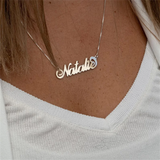 Cursive Name Necklace for Women, Personalized Pendant