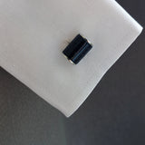Curved Starry Sky Sandstone Cufflinks Crystal French Shirt Buttons