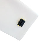 Curved Starry Sky Sandstone Cufflinks Crystal French Shirt Buttons