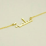 Arabic Name Necklace Personalized Font Pendant Necklaces Stainless Steel Chain