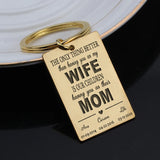 Custom Name & Date Thanksgiving Gift Keychain for Mom/Wife