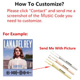 Personalized Engraving Music Scan Code Rinhoo Strip Necklace