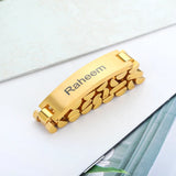 Name Bracelet Adjustable Watch Chain Engraving Date ID Jewelry