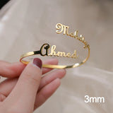 Personalized Name Bracelets for Women Men Stainless Steel Wedding Jewelry Gift