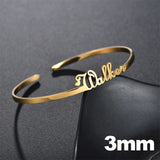 Personalized Name Bracelets for Women Men Stainless Steel Wedding Jewelry Gift