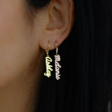 Name Drop Earrings Personalized Stainless Steel Letter Jewelry