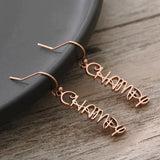 Name Drop Earrings Personalized Stainless Steel Letter Jewelry