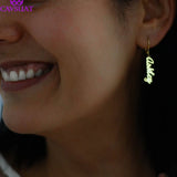 Name Earrings For Women Stainless Steel Letter Brincos
