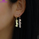 Name Earrings For Women Stainless Steel Letter Brincos
