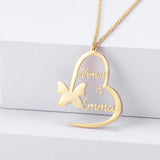 Gothic Butterfly Necklace Stainless Steel Choker Heart Gift