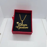 Name Necklace Stainless Steel Pendant Necklace Cursive Font