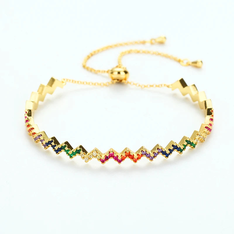 Colorful Zircon Crystal Bracelet Gift Femme