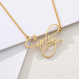 Custom Cursive Name Necklace Stainless Steel Jewelry