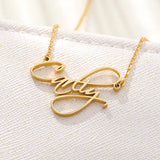 Custom Cursive Name Necklace Stainless Steel Jewelry