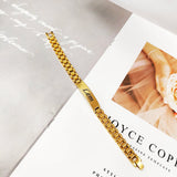 Personalized Metal Bracelet with Watch Chain Stainless Steel Plate