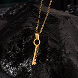Key Name Necklace Women Stainless Steel Personalized Letter Nameplate Pendant