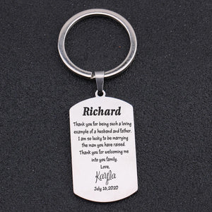Father-in-law Personalized Wedding Keychain