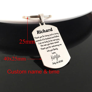 Father-in-law Personalized Wedding Keychain