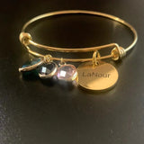 Name Bracelet With Birthstone Engraved Name Bangle Family Women Birthday's