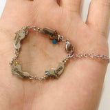 Family Feet Name Bracelet With Birthstone Engraved Women Birthday's
