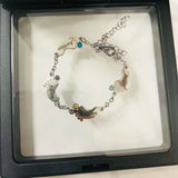 Family Feet Name Bracelet With Birthstone Engraved Women Birthday's