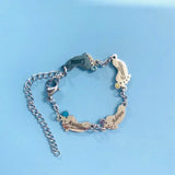 Custom Name Bracelet with Birthstone Engraved Family Bangle