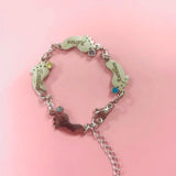Family Feet Name Bracelet With Birthstone Engraved Women Birthday's