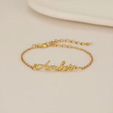 Name Bracelets Letter Stainless Steel Personalized Bangles