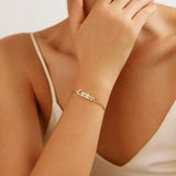 Name Bracelets Letter Stainless Steel Personalized Bangles
