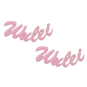Personalized Name Earrings Drop Oil Colorful Women Birthday