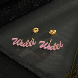 Personalized Name Earrings Drop Oil Colorful Women Birthday
