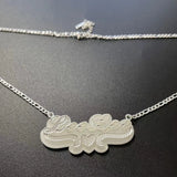 Personalized Acrylic Name Necklace Chain Pendant - Birthday Nameplate Jewelry