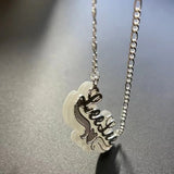 Personalized Acrylic Name Necklace Chain Pendant - Birthday Nameplate Jewelry