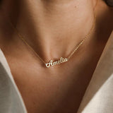 Personalized Name Necklace Choker Stainless Steel Pendant for Christmas Gift
