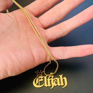 Personalized Name Necklace Jewelry Pendant Ins Cold Wind Style Birthday Gift