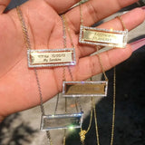 Personalized Name Necklace with Diamonds Heart Pendant