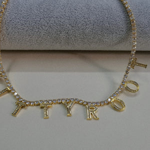 Zircon Letters Necklace for Women Girls - Personalized Name Necklace