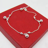 925 Silver Bell Pendant Anklets Foot Jewelry