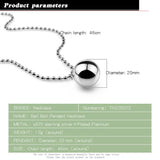 925 Silver Bells Ball Pendant Necklace For Women & Girls